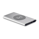 Powerbank Sans Fil 4000Mah. Power&Wireless Personnalisable Silver Powerbanks