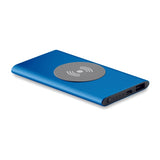 Powerbank Sans Fil 4000Mah. Power&Wireless Personnalisable Blue Powerbanks