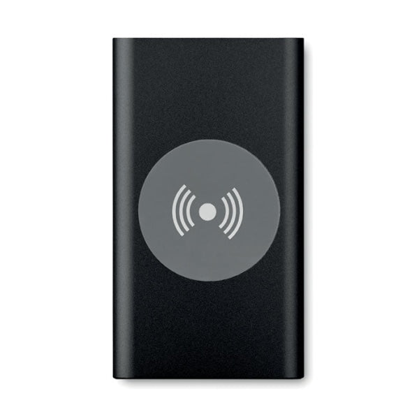 Powerbank Sans Fil 4000Mah. Power&Wireless Personnalisable Black Powerbanks