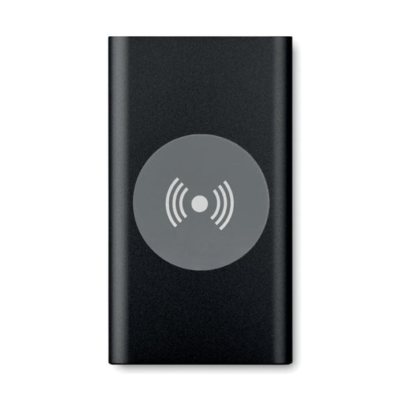 Powerbank Sans Fil 4000Mah. Power&Wireless Personnalisable Black Powerbanks