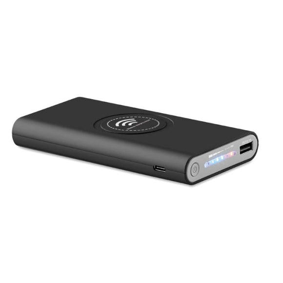 Powerbank Sans Fil 8000 Mah Vigor Personnalisable Noir Powerbanks