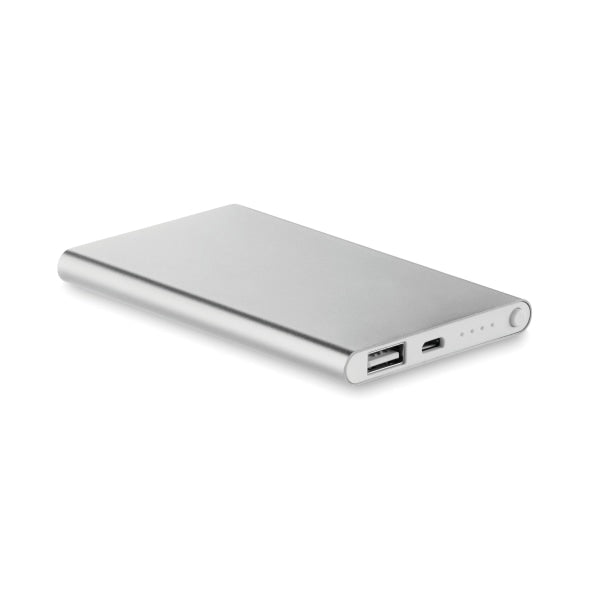 Powerbank Ultra Plat 4000 Mah Powerflat Personnalisable Silver Powerbanks