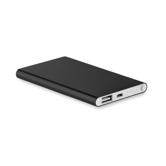 Powerbank Ultra Plat 4000 Mah Powerflat Personnalisable Black Powerbanks