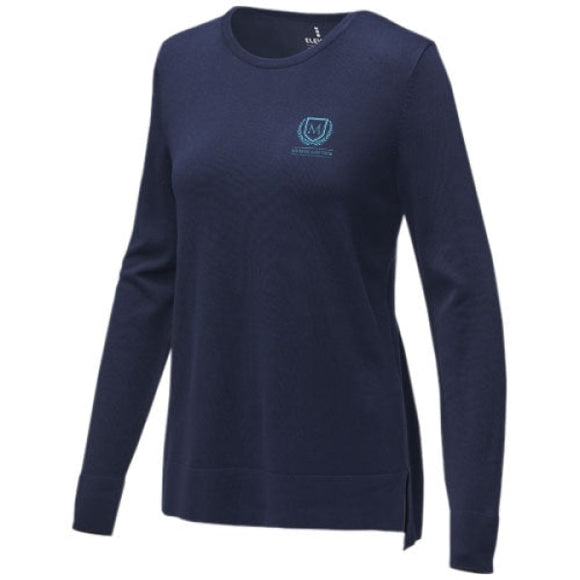 Pull à col ras du cou Merrit pour femmepersonnalisable avec logo