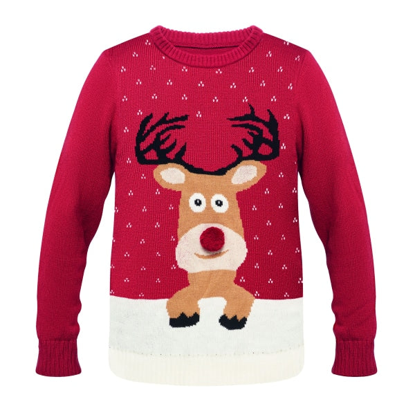 Pull De Noël L/Xl Shimas Personnalisable Red Textile