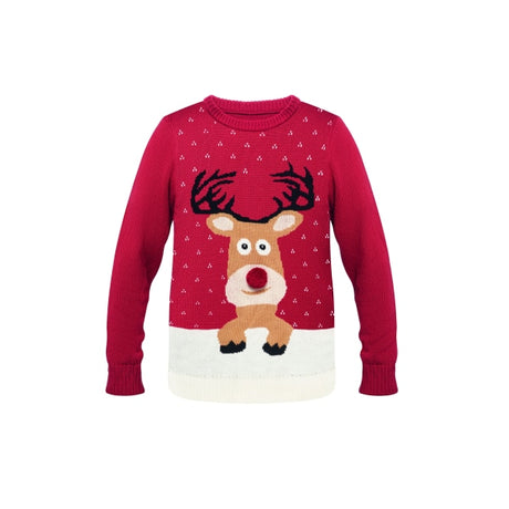 Pull De Noël S/M Shimas Personnalisable Red Textile