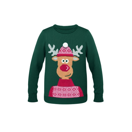Pull De Noël S/M Shimas Personnalisable Green Textile