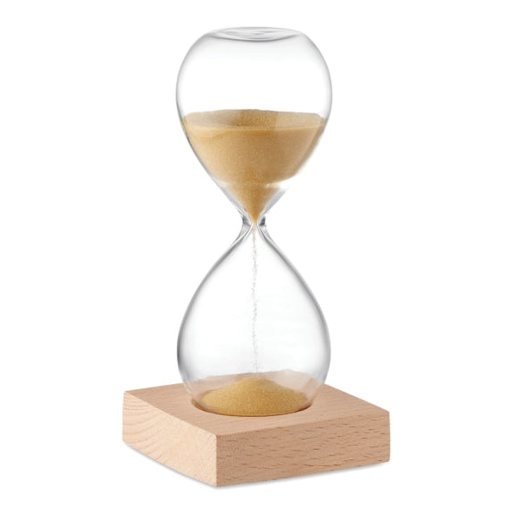 Sablier En Verre 5 Minutes Desert Personnalisable Beige Accesoires De Bureau