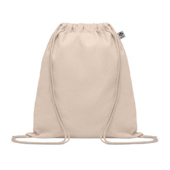 Sac À Cordon En Coton Organique Yuki Personnalisable Beige Sacs Dos & De Plein Air