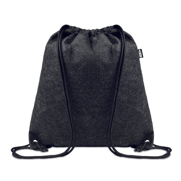 Sac À Cordon En Feutre Rpet Indico Personnalisable Gris Sacs Dos & De Plein Air