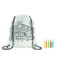 Sac À Cordon Non Tissé Carrydraw Personnalisable White Dessin