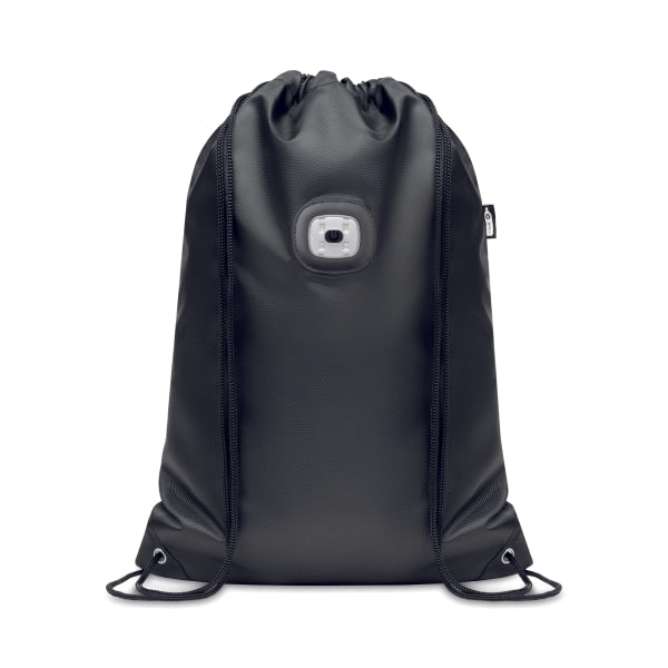 Sac À Cordon Rpet Avec Lampe Urbancord Personnalisable Noir Sacs Dos & De Plein Air