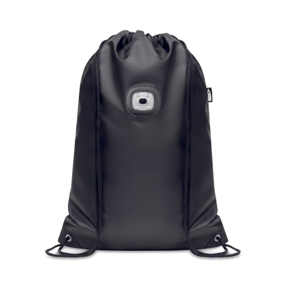Sac À Cordon Rpet Avec Lampe Urbancord Personnalisable Noir Sacs Dos & De Plein Air