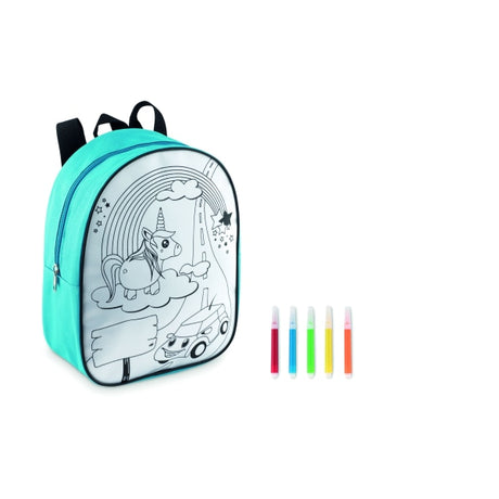 Sac À Dos Colorier En 600D Backsketchy Personnalisable Blue Dessin