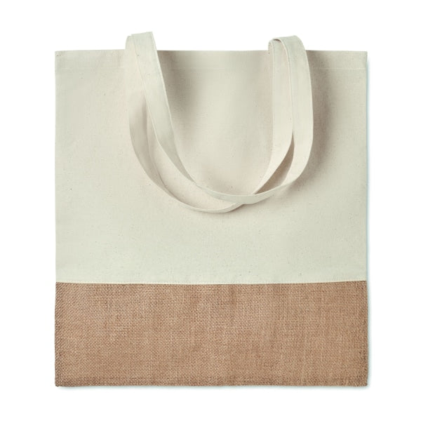 Sac À Provisions Avec Jute. India Tote Personnalisable Beige Sacs Shopping