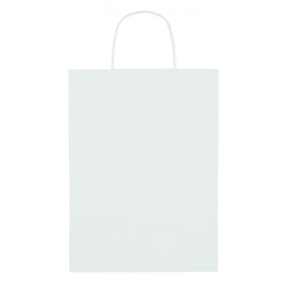 Sac Cadeau (Grand) 150 Gr/M² Paper Large Personnalisable Blanc Sacs Shopping