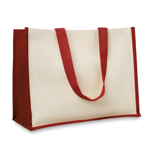 Sac De Courses En Toile Jute Campo De Fiori Personnalisable Red Sacs Shopping