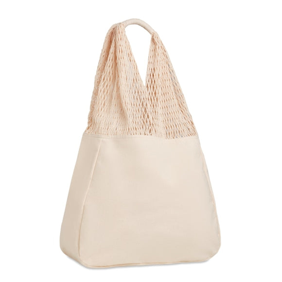 Sac De Plage Coton / Filet Barbuda Personnalisable Beige Sacs Shopping