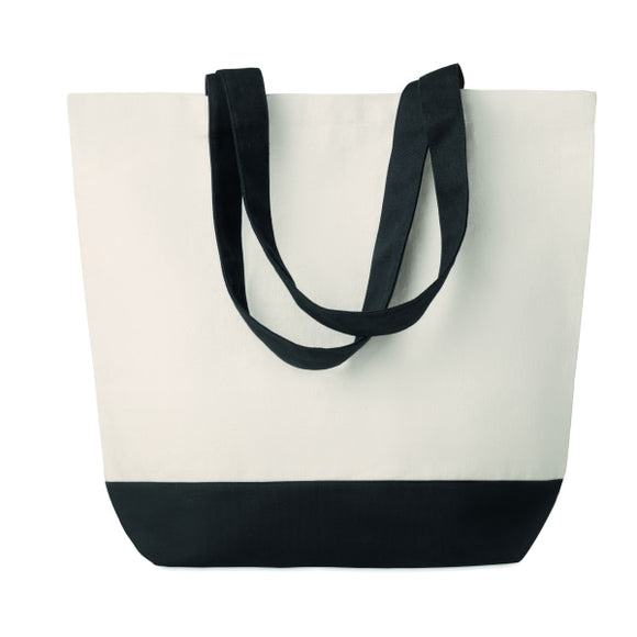 Sac De Plage Toile 280Gr/2 Kleuren Bag Personnalisable Black Sacs Shopping