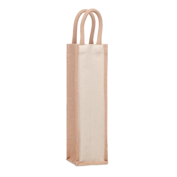 Sac En Jute Pour Une Bouteille Campo Di Vino Personnalisable Beige Sacs Shopping