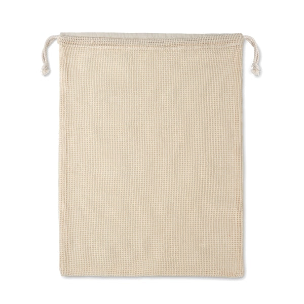 Sac Réutilisable Filet Coton Veggie Personnalisable Beige Sacs Shopping