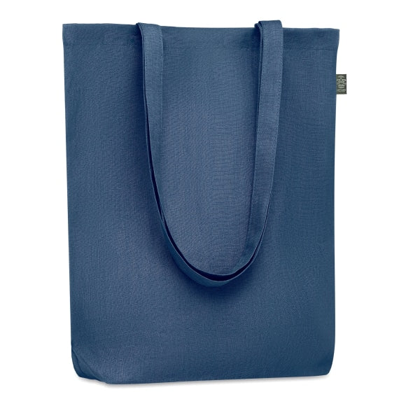 Sac Shopping En Chanvre Naima Tote Personnalisable Blue Sacs