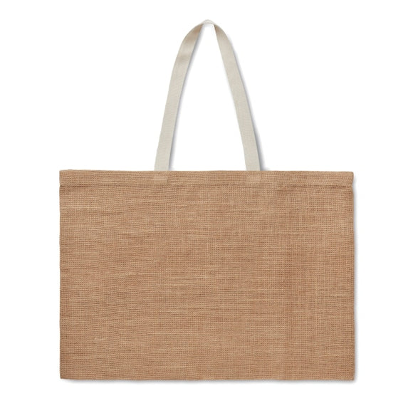 Sac Shopping En Jute Fulla Personnalisable Beige Sacs