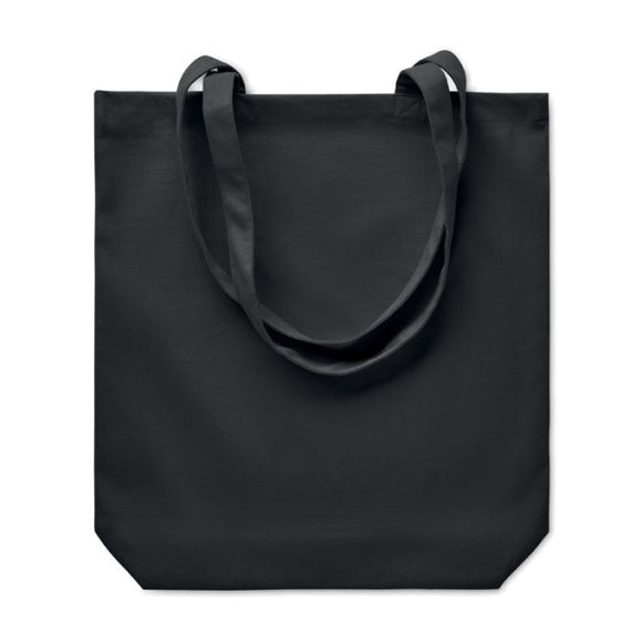 Sac Shopping En Toile 270 Gr/M² Rassa Coloured Personnalisable Black Sacs