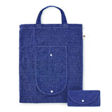 Sac Shopping Pliable 140 Gr/M² Duofold Personnalisable Blue Sacs