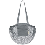 Sac Shopping Pune En Coton Maille Filet Bio Gots 100 G/M2 6L Personnalisable Gris Sacs
