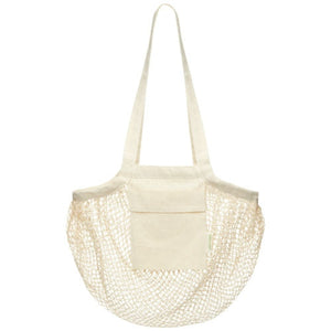 Sac shopping Pune en coton maille filet bio GOTS 100 g/m2 6Lpersonnalisable avec logo
