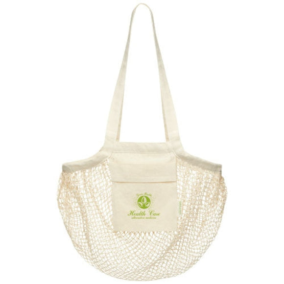 Sac shopping Pune en coton maille filet bio GOTS 100 g/m2 6Lpersonnalisable avec logo
