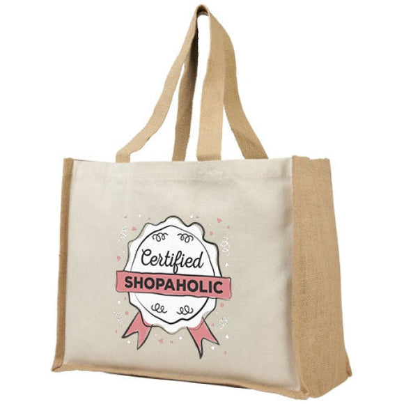 Sac Varai 340 G/M² En Toile Et Jute Personnalisable Crème/ Écru/ Coton Naturel / Unisexe Voyages &
