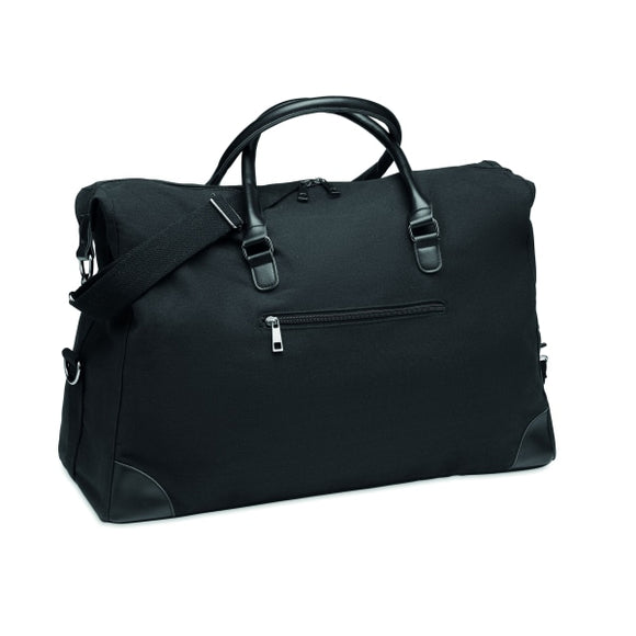 Sac Week-End En Toile 340Gr/M² Monaco Personnalisable Noir Accessoires De Voyage