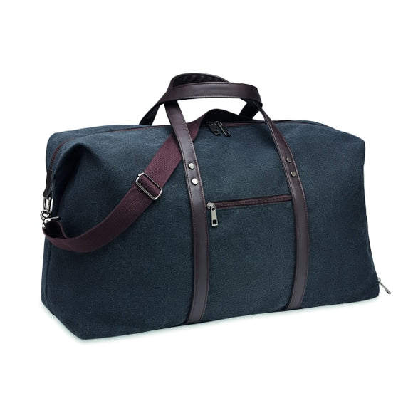 Sac Week-End En Toile 450Gr/M² Zurich Personnalisable Black Accessoires De Voyage