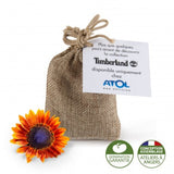 Sachet De Graines Et Terre Coco En Pochon Toile Jute 75X100 Mm Personnalisable Plantes Publicitaires