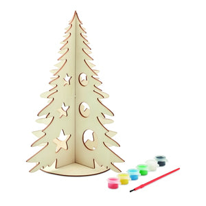 Sapin De Noël En Bois Tree And Paint Personnalisable Brown Décoration