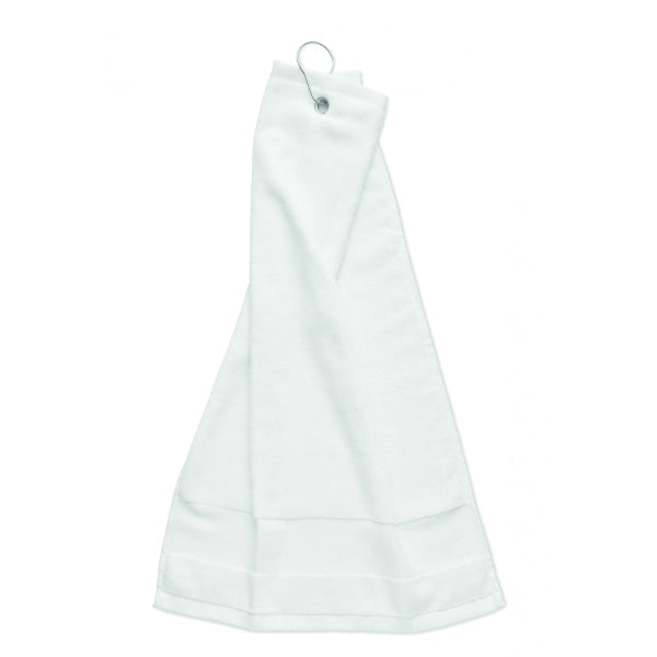 Serviette De Golf En Coton Avec Hitowgo Personnalisable White Plein Air
