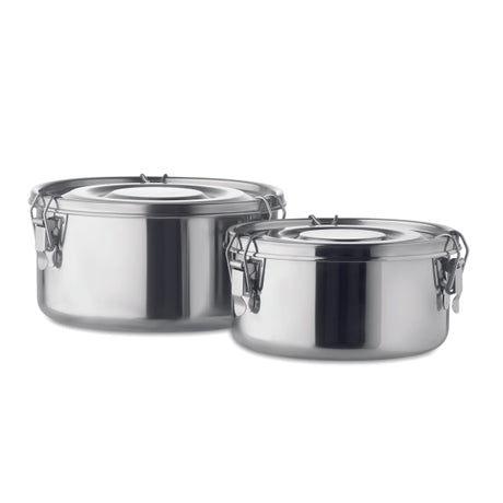 Set De 2 Boîtes En Inox Elles Personnalisable Silver Accessoires Déjeuner