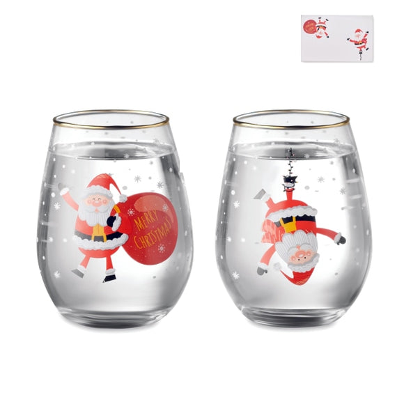 Set De 2 Verres Noël Noel Personnalisable White Vaisselle