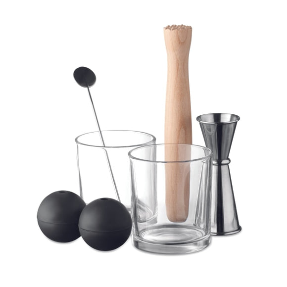 Set De 7 Pièces Pour Cocktail Night Personnalisable Silver Accessoires