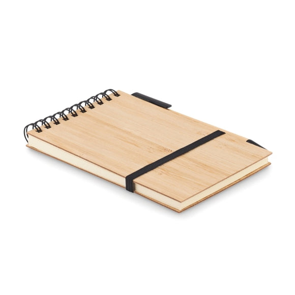 Set De Bloc-Notes A6 En Bambou Sonorabam Personnalisable Black Carnets