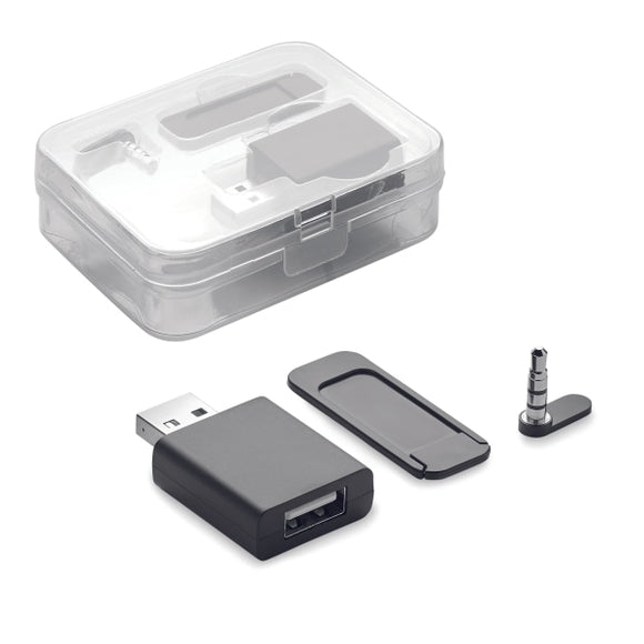 Set De Bloqueurs Pour Pc Blocker Set Personnalisable Black Accesoires Bureau