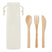 Set De Couverts En Bambou Setboo Personnalisable Beige Accessoires Déjeuner