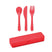 Set De Couverts En Pp Rigata Personnalisable Red Accessoires Déjeuner