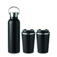 Set Double Paroi En Acier Inox Helsinki Set Personnalisable Noir Vaisselle
