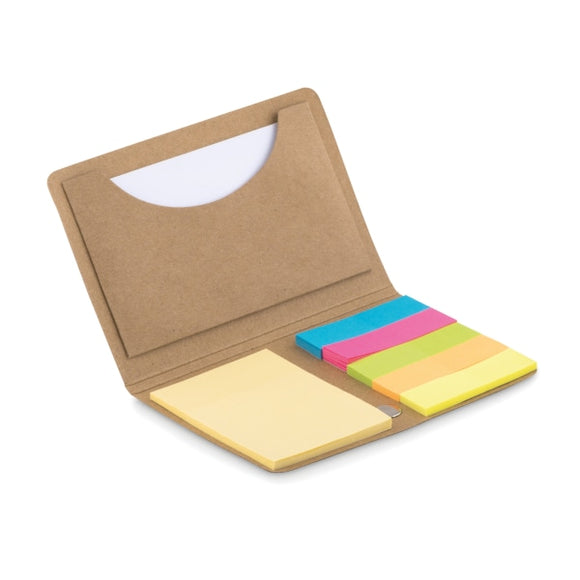 Set Mémo Et Repositionnables. Foldnote Personnalisable Beige Accesoires De Bureau