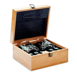 Set Whisky Avec Boîte Bambou Inverness Personnalisable Brown Accessoires