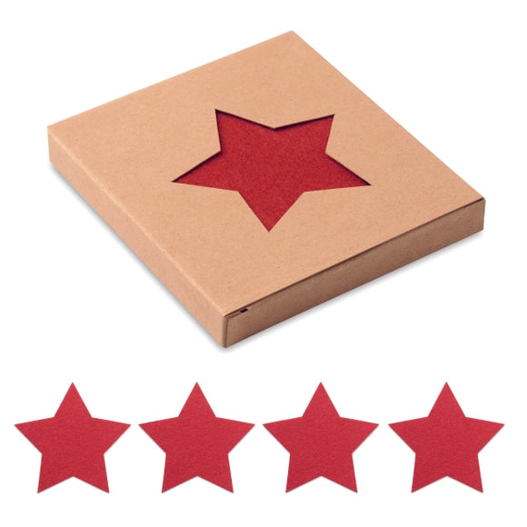 Sous Verres En Feutre Rpet Starguard Personnalisable Red Décoration