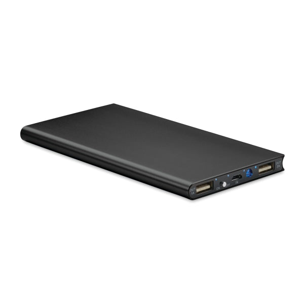 Station De Chargement 8000Mah Powerflat8 Personnalisable Black Powerbanks
